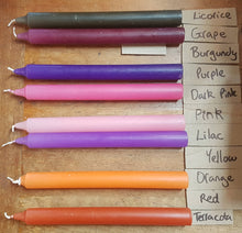 Load image into Gallery viewer, Individual Coloured Natural Candles -huge range of shades