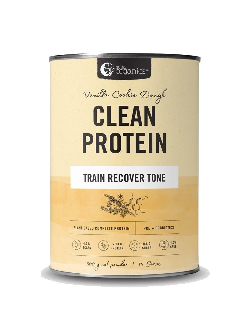 Nutra Organics-Clean Protein Vanilla Cookie Dough 500g