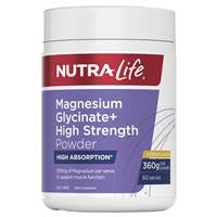 NutraLife Magnesium Glycinate Plus High Strength Powder Citrus 360g