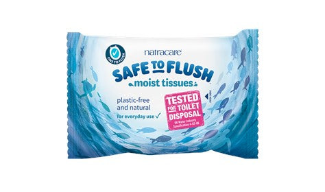 Safe to Flush Moist Tissues