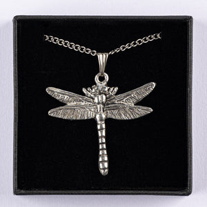 Dragonfly pewter pendant