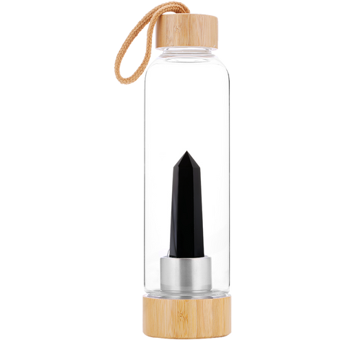 Drink bottles with Crystal – Obsidian 550ml