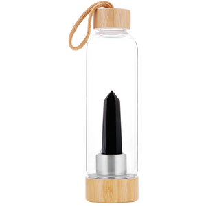 Drink bottles with Crystal – Obsidian 550ml