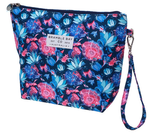 TriStar Brands (NZ) Ltd Bramble Bay Blue Lotus MEDIUM Cosmetic Bag
