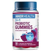 Inner Health 3 In 1 Probiotic Gummies 50 Pack