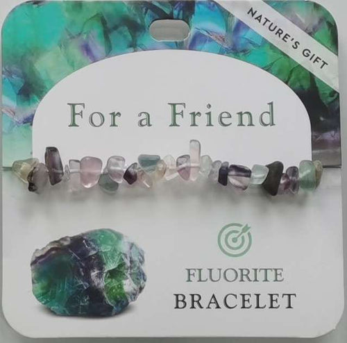 Natures Gift Jewelry Wishing Gem-Chip Bracelet Fluorite-For a Friend