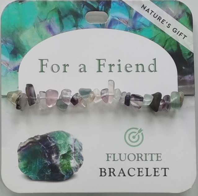 Natures Gift Jewelry Wishing Gem-Chip Bracelet Fluorite-For a Friend