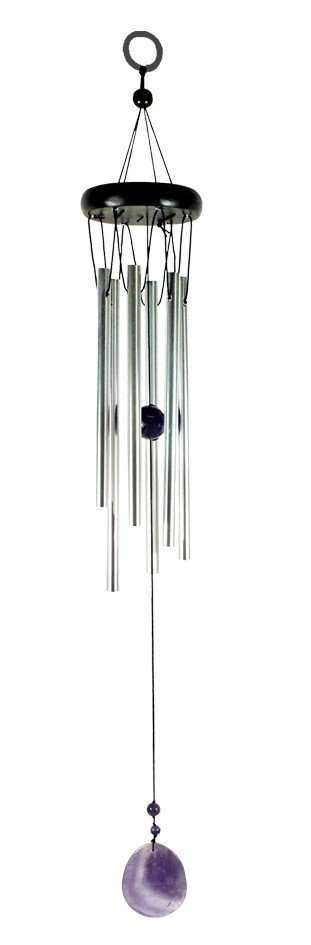 Gemstone Windchimes- Amethyst Oval