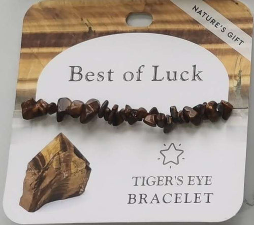 Natures Gift Jewelry Wishing Gem-Chip Bracelet Gold Tigereye- Best of Luck