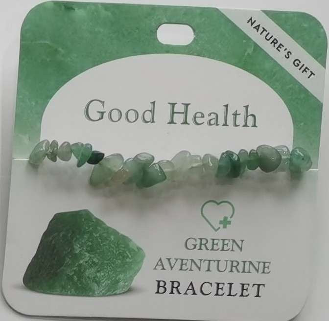 Natures Gift Jewelry Wishing Gem-Chip Bracelet Green Aventurine- Good Health