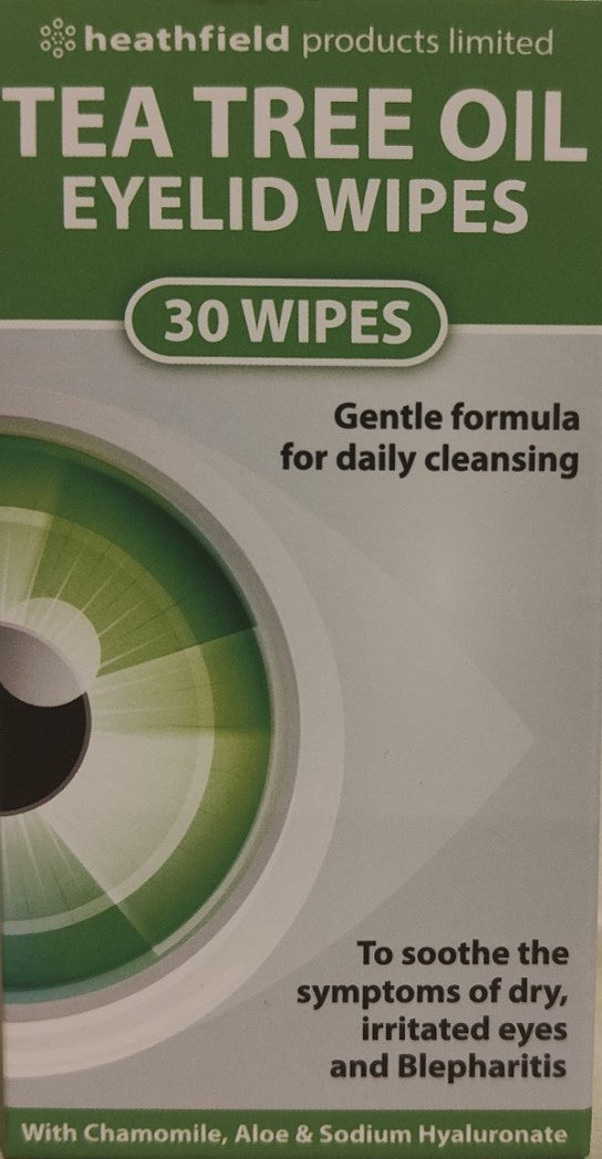 Heathfield Tea Tree Eyelid Wipes 30's