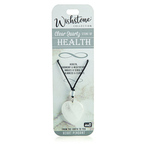 Wishstone Collection Clear Quartz Heart Pendant