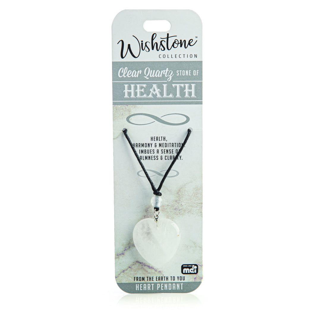 Wishstone Collection Clear Quartz Heart Pendant
