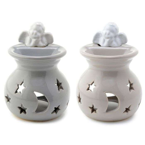 Eden Moon and Stars Cherub Ceramic Oil and Wax Burner