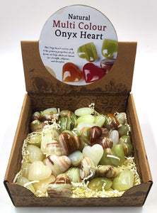 Natural Multi Color Onyx Heart