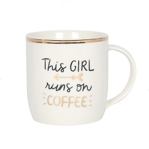This Girl Runs on Coffee Mug