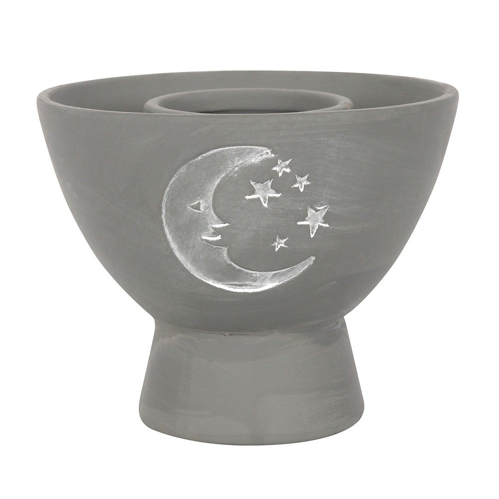 Moon Grey Terracotta Smudge Bowl