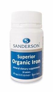 Sanderson Organic Iron 30 tablets