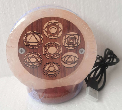 USB Himalayan Salt Lamp- 7 Chakras