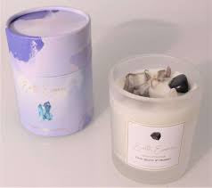 Crystal Soy Wax Candle Obsidian,Clear Quartz, Vetiver & Patchouli