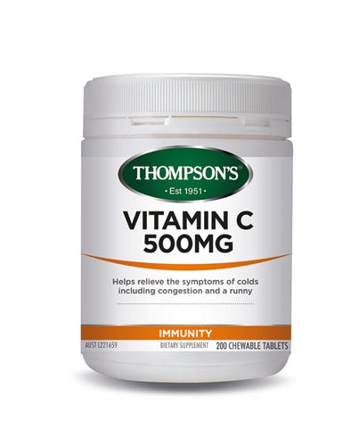 Thompsons Vit C 500mg Chewable 200tabs