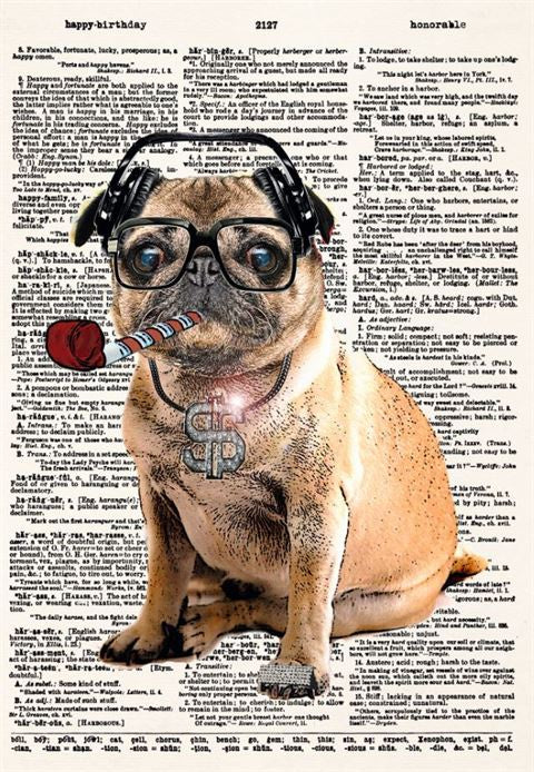 Art Press - Pug DMC - Birthday Card