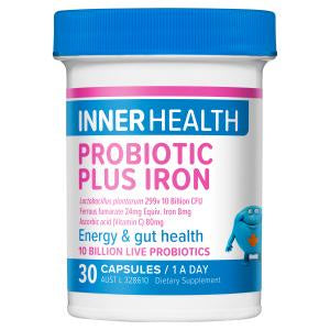 Inner Health Probiotic Plus Iron 30 CAPSULES