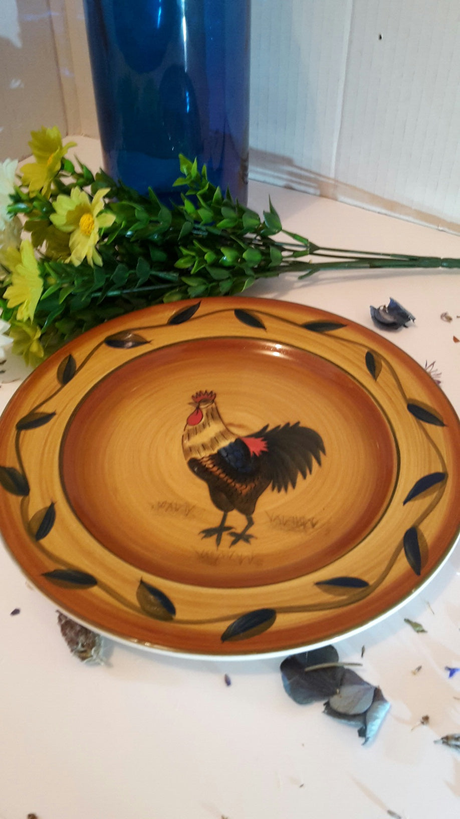 Funky Rooster Plate