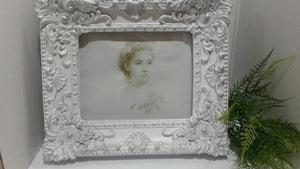 White Antique Looking Frame 8
