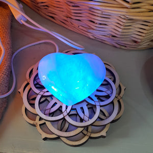 Crystal Display Light -wooden detail