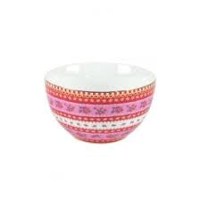 Pip Studio Porcelain Floral  Ribbon Rose Bowl Pink 9.5cm