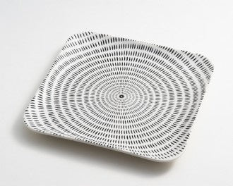 White Hypnotic Square plate