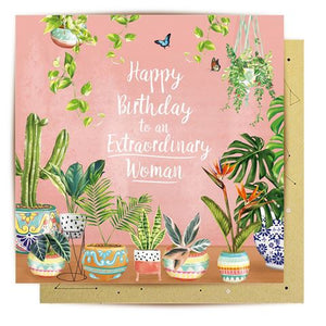 La La Land - Pot Plants - Birthday Card