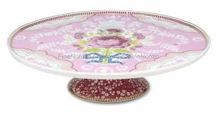 Pip Studio Porcelain Floral Cake Tray Pink 30.5cm