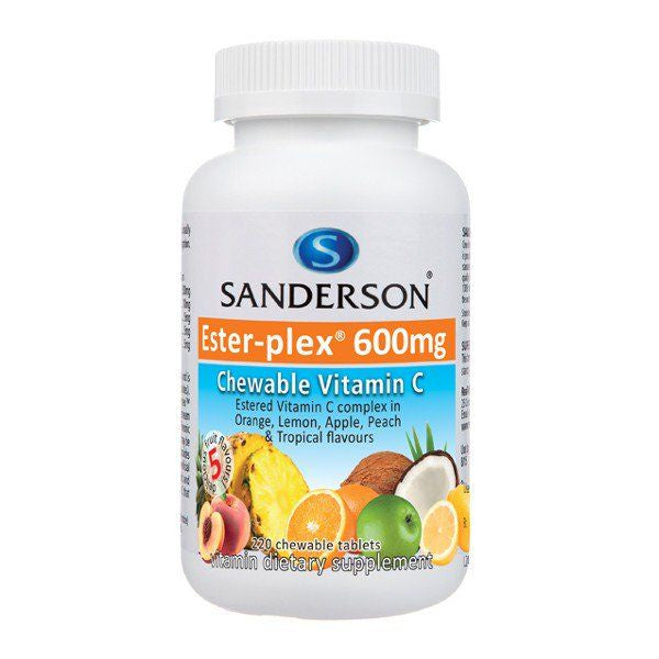 Sanderson Ester-Plex 600mg Chewable Vitamin C - Multi Flavours 220's
