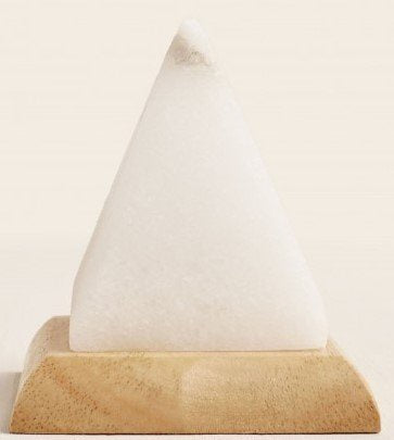 Salt Lamp Pyramid White 9cm Mood Change
