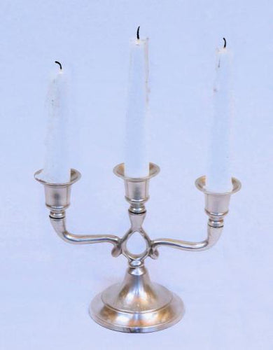 Small Pewter 3 Candelabra
