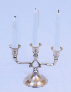 Small Pewter 3 Candelabra