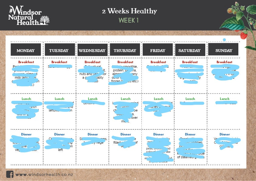 2 Weeks Healthy Eating Menu Plan