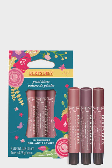 BURT'S BEES PETAL KISSES LIP SHIMMER TRIO