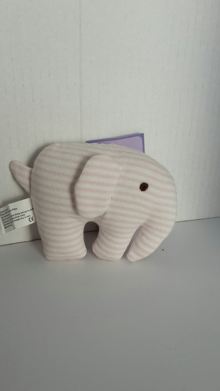 Pink and White Elephant Soft Toy