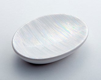 Pearl white soap dish