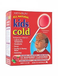 Kids Cold Lollipop 10 Raspberry Flavoured