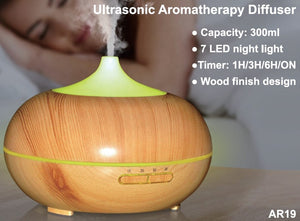 Aroma Diffuser Round Light Wood