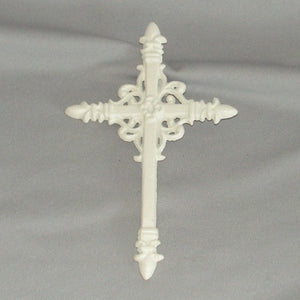 20x12cm White Metal Cross