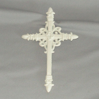 20x12cm White Metal Cross