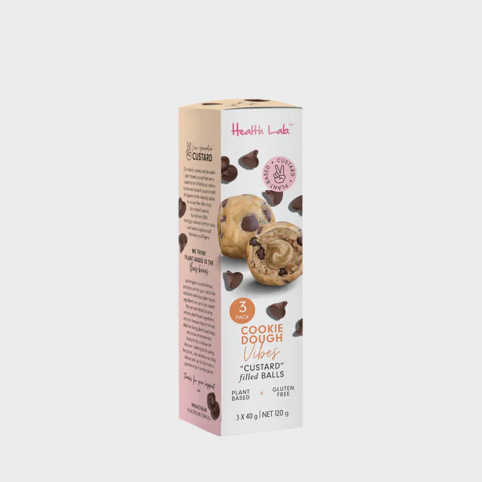 MULTIPACK Health Lab Custard Filled Balls - Cookie Dough 40g *3