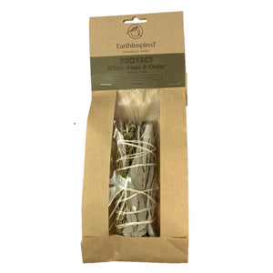 Earth Inspired 4 inch Cedar & White Sage Smudge