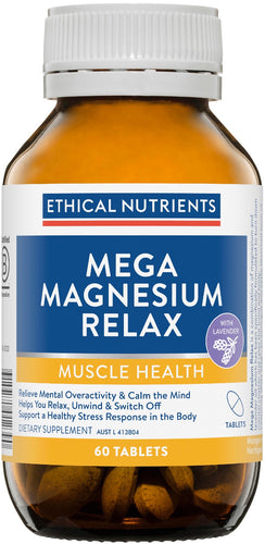 Mega Magnesium Relax Muscle Health with Lavender 60