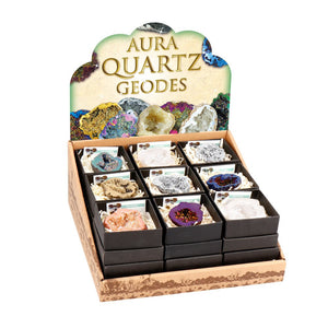 Aura Quartz Geode (single geode in gift box)